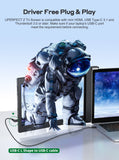 UPERFECT Triple Portable Monitor USB C HDMI  For Laptop Fit in 13.3” FHD IPS Three Screen
