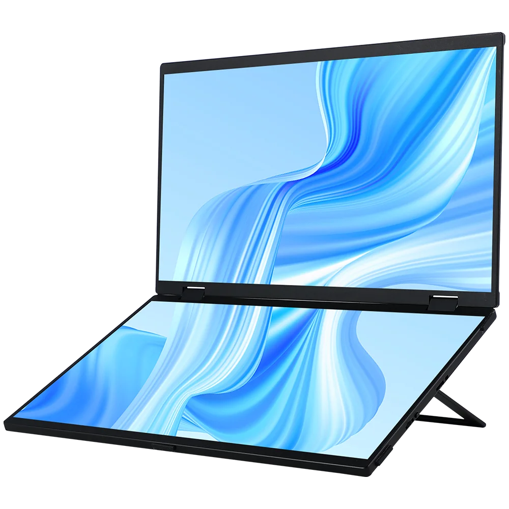 Triple Screen 15.6" Portable Foldable Monitor 1080P IPS Dual Screen