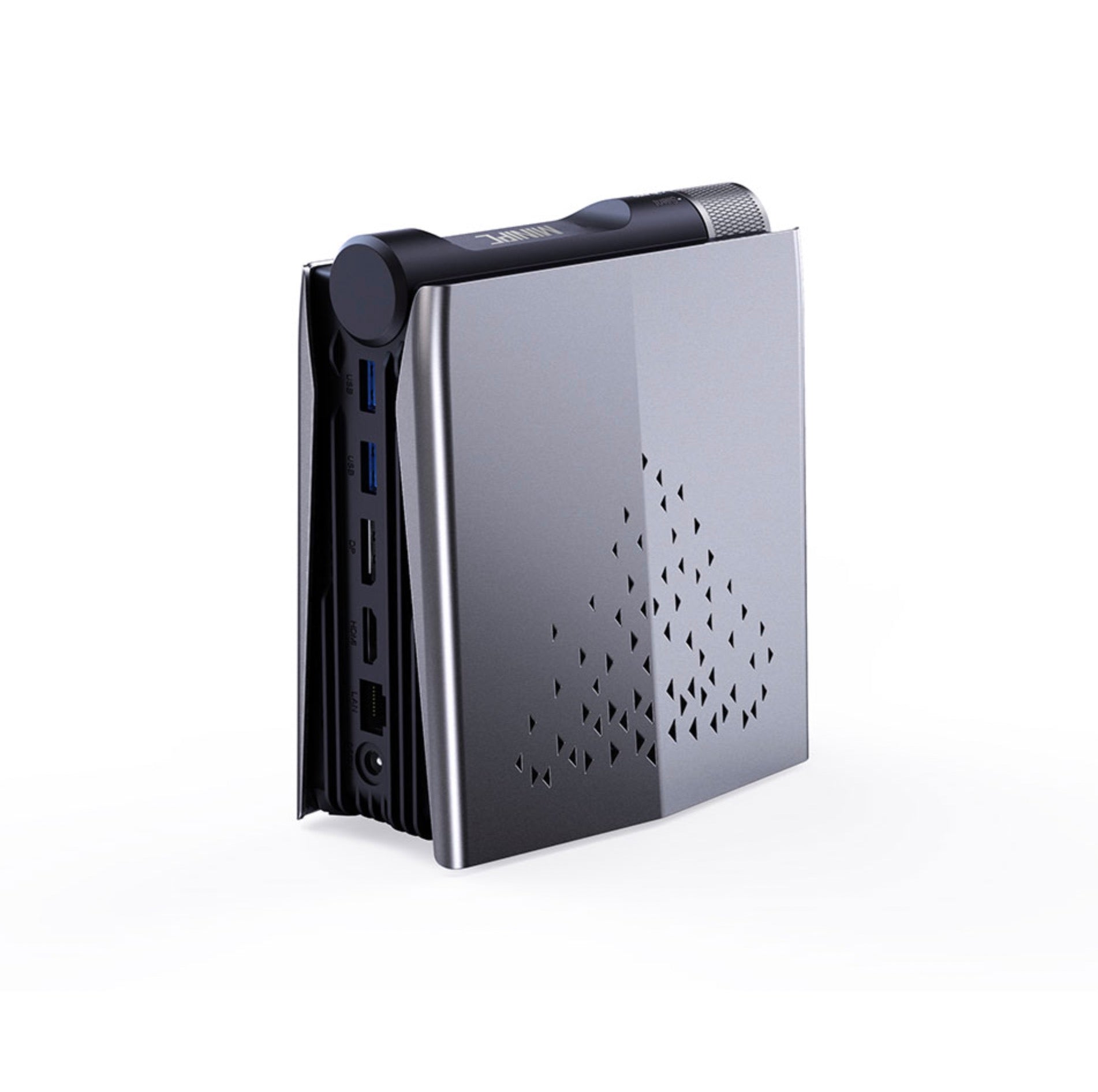 Chatreey AMR5 Mini PC Ryzen 5 5600U Colorful Lighting Gaming Desktop Computer Dual m.2 SSD Wifi6 BT 5.2 Pre-install Windows 11