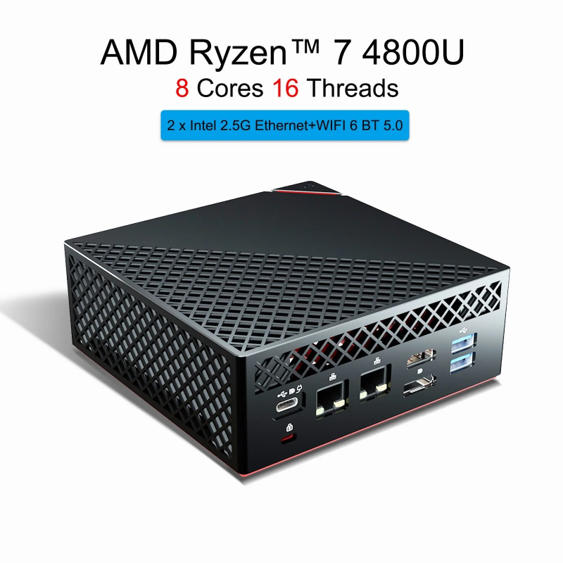 Chatreey AN1P Ryzen 4500U 4800U 2X2.5G intel NIC 3x4K@60GHZ output Windows 11 Gaming Destop Computer Gamer PC NVME SSD