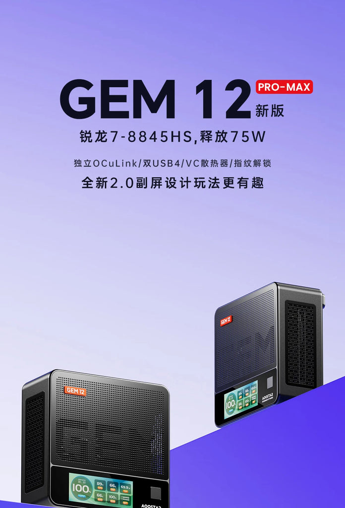 Aoostar bringt den Mini-PC Gem 12 Pro Max auf den Markt: Kompaktes Design, High-End-Leistung