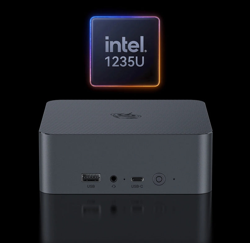 EQi12 Mini PC with Intel Core i5-1235U for Lower Power and Noise