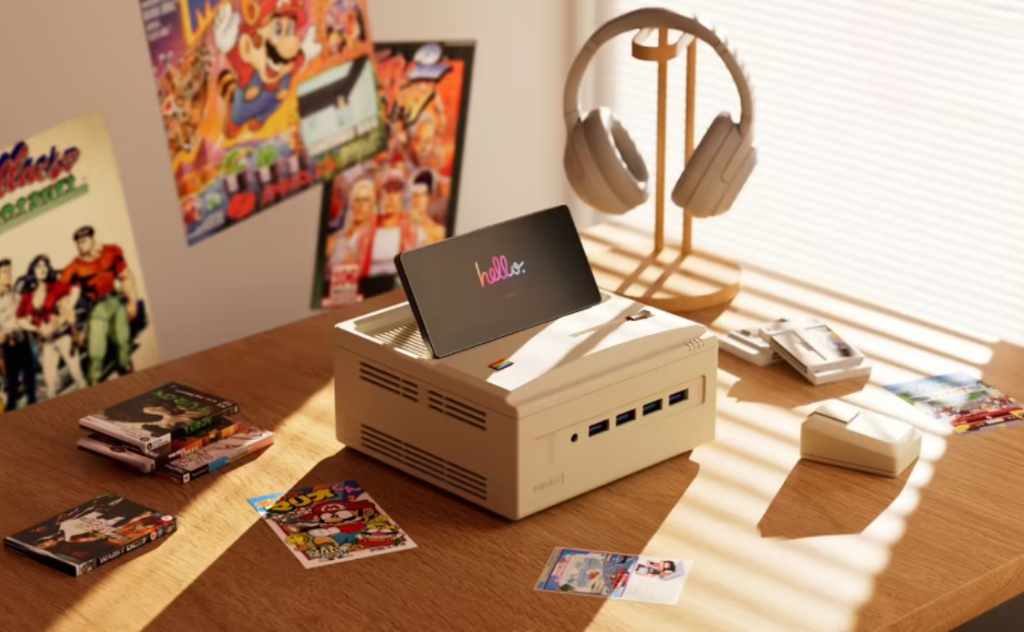 AYANEO Retro Mini PC AM01S with Ryzen AI 9 HX370 and Flip Display Opens for Pre-Sale