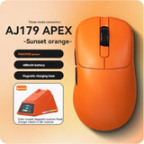 AJAZZ AJ179 PRO PAW3395 8K Wireless Gaming Mouse with RGB Charging Base 26000DPI Lightweight Ergonomic 58g