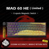 MADLIONS Mad60/68 HE Mechanische Tastatur Magnetschalter Verkabelt Hot Swap 8K Polling Rate Angepasst 