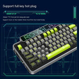 Royal Axe XL98 Mechanical Keyboard DIY Smart Screen Multifunctional Knob Three Mode Gaming Keyboard Hot Swap Gasket