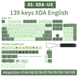 140 keys PBT Keycaps XDA Profile ISO layout Spanish Russian Japanese Korean French Key caps For Cherry MX Mechanical Keyboard