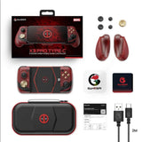 GameSir X3 Pro DeadPool Edition Mobile Gaming Controller Stretchable Mobile Gamepad With Integrated Cooler