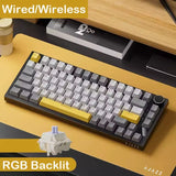 AJAZZ AK820/AK820Pro Mechanische Tastatur TFT-Bildschirm Multifunktionsknopf Gaming-Tastatur Kabelgebunden/2,4 GHz/BT Connect 