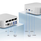 Mini PC IT12M 1215U/6600H WIFI6 Windows 11 Ultra Small Pocket Computer Dual SSD Function Type-C 4K 60Hz RGB Output