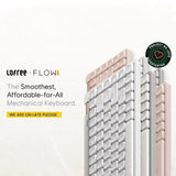 Lofree Flow Lite Keyboard Lighter&Silenter POM Switch 2.4G Bluetooth&Wired Gasket Mount Volume Roller Key