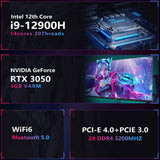 GTBOX G2 Mini PC Intel Core i9 13900/ 12900H i7 12700H With Nvidia RTX4060/ 3050 Gaming Desktop Computer