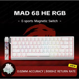 MADLIONS Mad60/68 HE Mechanische Tastatur Magnetschalter Verkabelt Hot Swap 8K Polling Rate Angepasst 