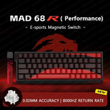 MADLIONS Mad60/68 HE Mechanische Tastatur Magnetschalter Verkabelt Hot Swap 8K Polling Rate Angepasst 