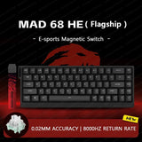 MADLIONS Mad60/68 HE Mechanische Tastatur Magnetschalter Verkabelt Hot Swap 8K Polling Rate Angepasst 