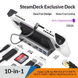 Gaming Dock with Stand for Steam Deck, ROG Ally & Switch 4K HDMI Hub for Handhelds