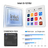 Mini PC IT12M 1215U/6600H WIFI6 Windows 11 Ultra Small Pocket Computer Dual SSD Function Type-C 4K 60Hz RGB Output