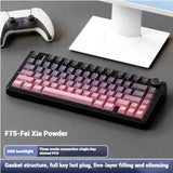 AULA F75 Mechanical Keyboard Wireless Bluetooth 2.4G Wired Tri-Mode Multifunctional Knob Hot Swap RGB