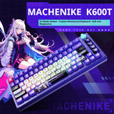 MACHENIKE K600T Mechanische Tastatur RGB Kabellos 2.4G Bluetooth 
