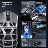 Attack Shark R3 Wireless Game mouse Magnesium Alloy Mouse Lightweight PAW3395 Tri Mode Bluetooth E-Sports