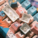 68 Tasten Lofree Xiaoqiao Theme Tastatur-Tastenkappen OEM PBT Sublimation Gaming Mechanische Tastatur Zubehör Benutzerdefinierte DIY-Tastenkappe Geschenk 