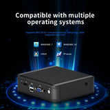 Chatreey Fanless Industrial MR03 Mini PC intel N2840 Desktop Computer 4*Intel LAN i225 for Pfsense Firewall Soft Router