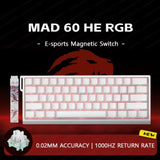 MADLIONS Mad60/68 HE Mechanische Tastatur Magnetschalter Verkabelt Hot Swap 8K Polling Rate Angepasst 