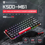 MACHENIKE K500-M61 Mechanical Keyboard with Analog Magnetic Swtich Rapid Trigger Mode 60% RGB 8K