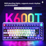 MACHENIKE K600T Mechanische Tastatur RGB Kabellos 2.4G Bluetooth 