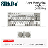 8BitDo Retro Mechanische Tastatur Bluetooth mit 87 Tasten Dual Super Programmierbare Tasten für Windows und Android 