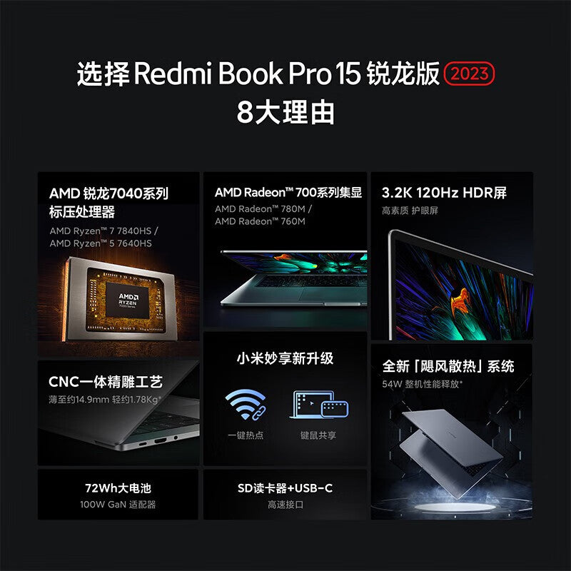 xiaomi redmibook pro 15 2023 amd r7 7840hs