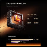 MINISFORUM  EliteMini AI370 Mini PC AMD  Ryzen™AI 9 HX 370 Processor，12 Cores/24 Threads