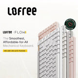 Lofree Flow Lite Keyboard Lighter&Silenter POM Switch 2.4G Bluetooth&Wired Gasket Mount Volume Roller Key