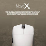 Lamzu MAYA X Wireless Gaming Mouse PAW3950 Nordic52840 8K Polling Rate 750IPS 30K DPI 2.4G AURORA 47G Lightweight