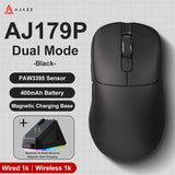 AJAZZ AJ179 PRO PAW3395 8K Wireless Gaming Mouse with RGB Charging Base 26000DPI Lightweight Ergonomic 58g