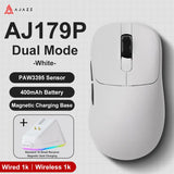 AJAZZ AJ179 PRO PAW3395 8K Wireless Gaming Mouse with RGB Charging Base 26000DPI Lightweight Ergonomic 58g