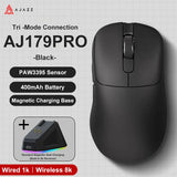 AJAZZ AJ179 PRO PAW3395 8K Wireless Gaming Mouse with RGB Charging Base 26000DPI Lightweight Ergonomic 58g