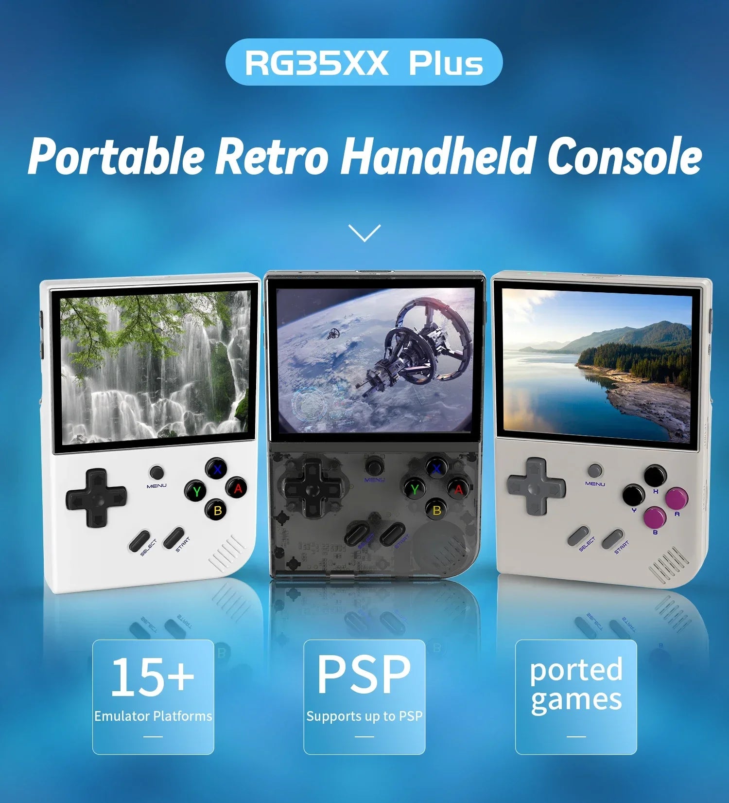 ANBERNIC RG35XX PLUS Retro Handheld Game Console 3.5''IPS Screen