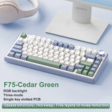 AULA F75 Mechanische Tastatur, kabellos, Bluetooth, 2.4G, verkabelt, Tri-Mode, Multifunktionsknopf, Hot-Swap, RGB