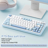 AULA F75 Mechanical Keyboard Wireless Bluetooth 2.4G Wired Tri-Mode Multifunctional Knob Hot Swap RGB