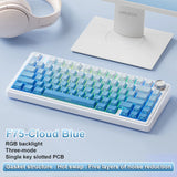 AULA F75 Mechanical Keyboard Wireless Bluetooth 2.4G Wired Tri-Mode Multifunctional Knob Hot Swap RGB