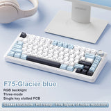 AULA F75 Mechanische Tastatur, kabellos, Bluetooth, 2.4G, verkabelt, Tri-Mode, Multifunktionsknopf, Hot-Swap, RGB