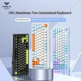 AULA M75 Gamer Mechanical Keyboard 81Key 3mode Bluetooth Wireless Hot Swap Gasket Structure Rgb Backlit