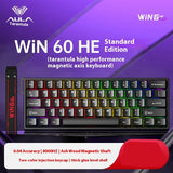 AULA Win60 Win68 HE Tastatur mit Magnetschalter, 8k RGB, Hot-Swap-fähig, kabelgebundene Tastatur, 8000 Hz, Abfragerate RT0.02 