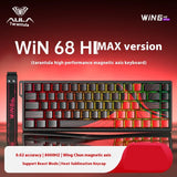 AULA Win60 Win68 HE Tastatur mit Magnetschalter, 8k RGB, Hot-Swap-fähig, kabelgebundene Tastatur, 8000 Hz, Abfragerate RT0.02 