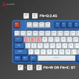 Ajazz Ak871 2,4G Drahtlose Mechanische Gaming-Tastatur 87 Tasten Hot-Swap-fähige Bluetooth-PBT-Tastenkappen 