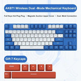 Ajazz Ak871 2,4G Drahtlose Mechanische Gaming-Tastatur 87 Tasten Hot-Swap-fähige Bluetooth-PBT-Tastenkappen 