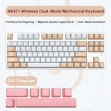 Ajazz Ak871 2.4G Wireless Gaming Mechanical Keyboard 87 Keys Hot-Swappable Bluetooth PBT Keycaps