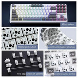 Aula F87 PRO Mechanical Keyboard 3 Mode 2.4G USB Bluetooth  Tri Mode Wireless Keyboard 87 Key Hotswap RGB PBT