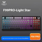 Aula F99 Pro Mechanical Keyboard Function Knob Wireless 3mode Pbt Side Engraved Keycaps Hot Swap Rgb